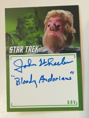 Star Trek Autograph Card John Wheeler Gav Alien Journey Babel inscription auto - Image 1 of 2