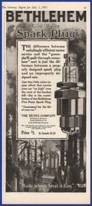 Vintage 1917 Bethlehem 5 Punkt Zündkerze Garage Station PA Ephemera Print Ad - Bild 1 von 1