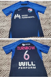 Nike San Diego Wave Turnbow #6 NWSL 2022 Soccer Jersey Kids Youth Medium Blue - Picture 1 of 8