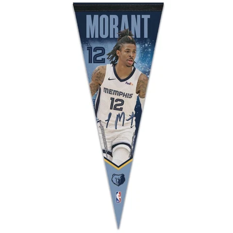 JA MORANT #12 MEMPHIS GRIZZLIES NBA ROLL UP PLAYER PENNANT 12"x30" NEW WINCRAFT Cover