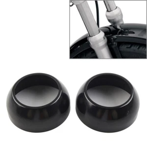 Cubierta de manguitos de horquilla delantera 39 mm negra, para Harley Sportster Dyna FXR FXD - Imagen 1 de 8