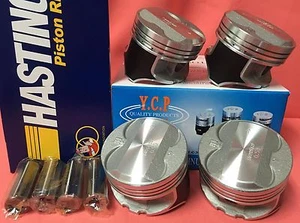 YCP P29 75.5mm 050 Teflon Coated Pistons HighComp +Rings For Honda D16  Oversize - Foto 1 di 10