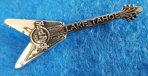 LAKE TAHOE STERLING SILVER GIBSON FLYING V GUITAR Hard Rock Cafe PIN - Picture 1 of 1