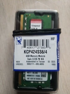 KCP424SS6/4 Kingston 4GB PC4-19200 DDR4-2400MHz non-ECC Unbuffered CL17 260-Pin - Picture 1 of 1