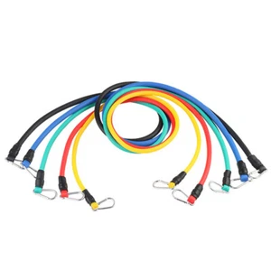 11PCS Resistance Bands Set for Yoga Pilates Abs Exercise Fitness Workout Band - Picture 1 of 6