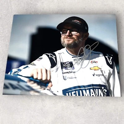 Foto autografiada 8x10 de Dale Earnhardt Jr NASCAR HOFer HELLMANNS 2022 XFINITY Foto 1 de 2