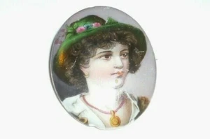 Antiguo broche Biedermeier amuleto? Colgante medallón lupa miniatura - Imagen 1 de 7