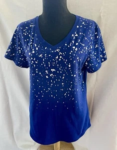 Camiseta de manga corta Tek Gear Essential azul medianoche y plateada - talla mediana - ¡NUEVA CON ETIQUETAS! - Imagen 1 de 2