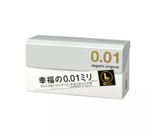 Sagami Original 0.01 001 Happiness LARGE Size 10Pack - Picture 1 of 1