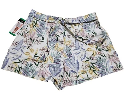 Женские шорты Dalia из льняной смеси эластичные на спине с цветочным рисунком новые с ценниками размер XLarge - Изображение 1 из 4