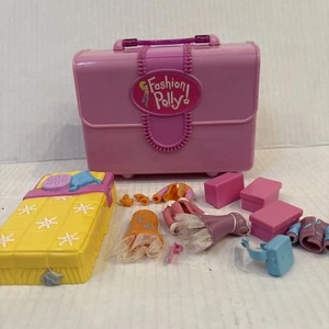 Vintage 2000 Rosa Mode Polly Pocket Tragetasche Puppenkleidung Zubehör - Bild 1 von 11