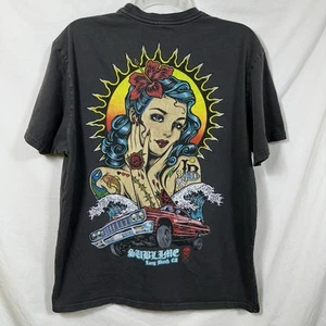 T-shirt Sublime Sullen Art Collective grande double face Low Rider Hydros Cali L - Foto 1 di 9
