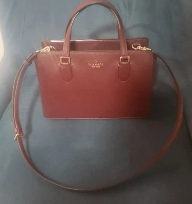 NWT✨Kate Spade New York Laurel Way Reese Satchel/Crossbody Bag (Cherry Wood) - Image 1 of 4