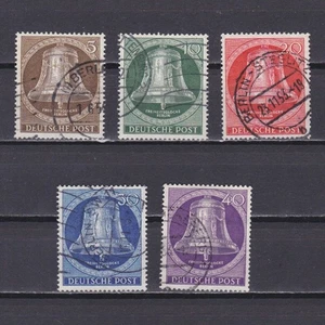 BERLIN GERMANY 1953, Mi# 101-105, CV €55, Bell of Liberty, Used - Picture 1 of 2