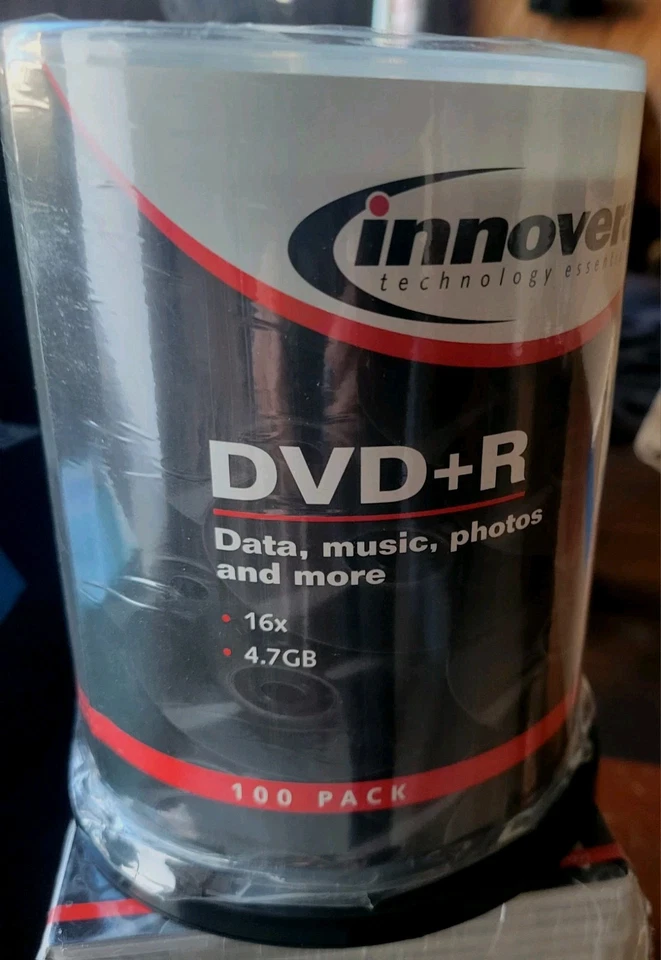 Innovera DVD+R Discs 4.7GB 16x 100 Pack IVR-46891 - Image 1 of 2