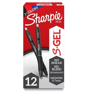 Sharpie® S Gel Pens, Medium Point, 0.7 mm, Black 1 Count (Pack of 12),  - Picture 1 of 1