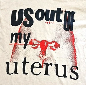 Vintage Y2K Don Rock T-Shirt US Out of My Uterus Sex Art Print T-Shirt M L - Bild 1 von 4