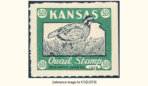 HALFPRICEHUNT Kansas Quail 1955 50c green/black - Image 1 of 1