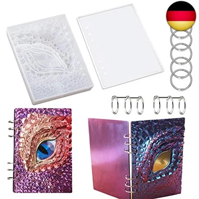 Yayatty Silikonform Epoxidharz Formen für Notizbuch, 2 Stil A5 Notizbuch Resin  - Bild 1 von 4