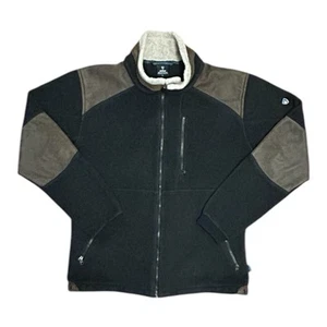 Kuhl Giacca in Pile di Flanella Uomo Large, Nero, Full Zip, #108846 Usato in Ottime Condizioni - Foto 1 di 5