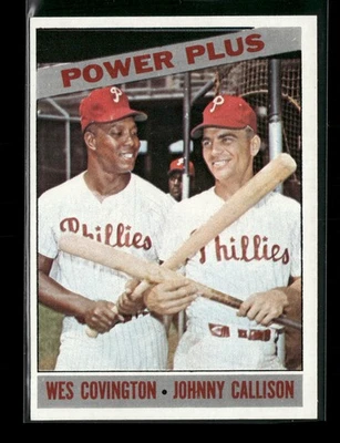 1966 Topps #52 Power Plus Wes Covington / Johnny Callison Philadelphia Phillies - Image 1 of 2