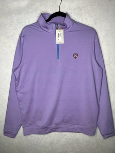 Peter Millar Pullover Herren Medium Lila Streifen 1/4 Zip Golf Stretch M25EK40E - Bild 1 von 14