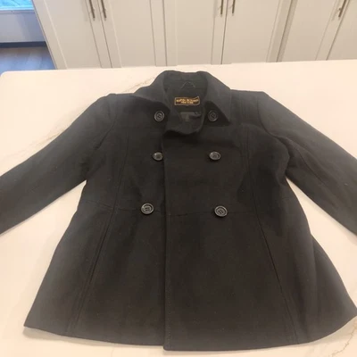  Abrigo PeaCoat negro de colección Marvin Richards New York para mujer talla grande  Foto 1 de 4