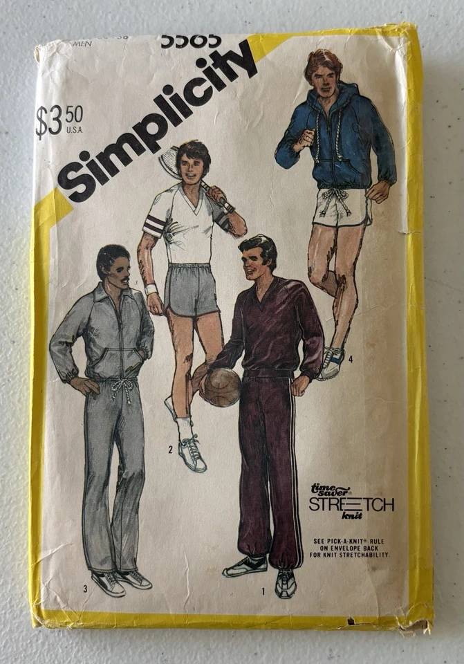 Simplicity 5565 Men’s Pull-On Pants, Shorts, Pull-Over Top, Unlined Jacket VTG - Image 1 of 2