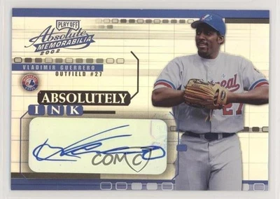 Playoff Absolute Memorabilia 2002 Absolutely Ink Vladimir Guerrero Auto Salón de la fama Foto 1 de 2