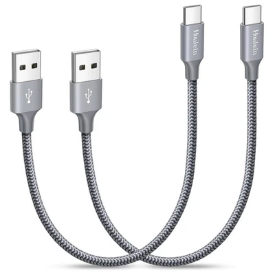Short USB C Cable 1Ft, 2-Pack USB a to USB C Cable Fast Charging, Short USBC Cha - Image 1 of 4