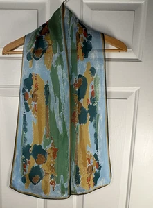 Sciarpa vintage Vera Neumann coccinella firmata lunga 10x58 mare costa insenatura isola - Foto 1 di 7