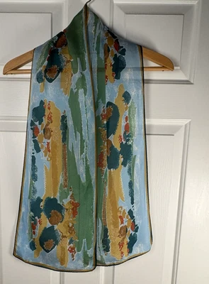 Bufanda de colección Vera Neumann Ladybug firmada larga 10x58 SeaShore Coast Inlet Island Foto 1 de 4