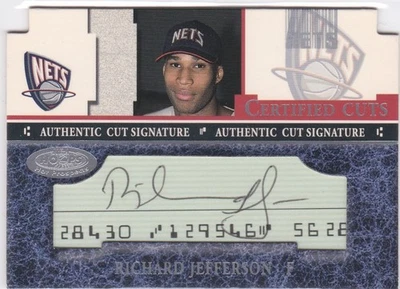 Fleer Richard Jefferson 2001-02 certificado cortes novato automático Foto 1 de 2