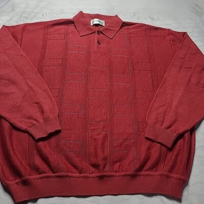 Suéter St. Croix Shop Cuello Botón Tejido Mezcla Lana Para Hombre XL DE COLECCIÓN Hecho en EE. UU.  Foto 1 de 4