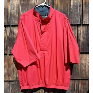 Dryjoys by Footjoy Men's Golf Wind Rain Pullover Jacket Red Short Sleeves XL - Picture 1 of 7