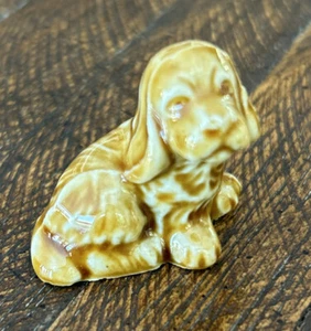 Vintage Wade Whimsies Red Rose Cocker Spaniel Dog Puppy England - Picture 1 of 8