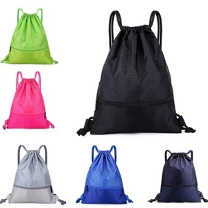 1Pcs Waterproof Oxford Sports Drawstring Pocket Outdoor Zipper Bag - Picture 1 of 22