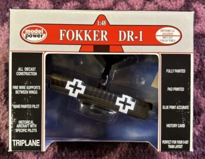 Model Power- Fokker DR-1 Triplane, Ltn. Josef Jacobs, 1:48 #6432 - Image 1 of 4