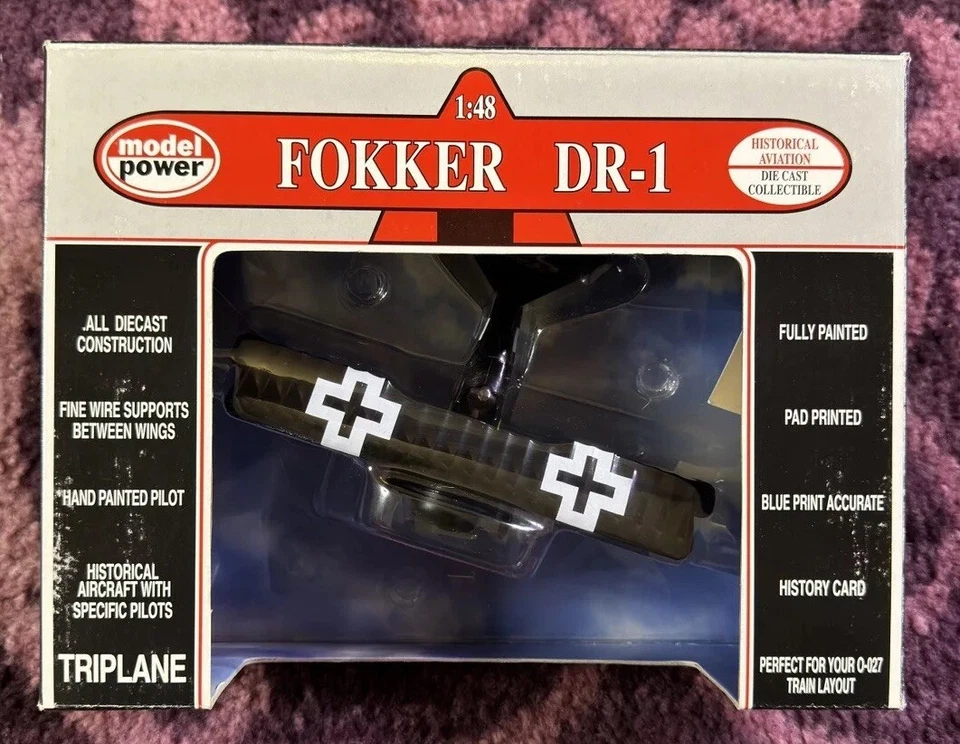 Model Power- Fokker DR-1 Triplane, Ltn. Josef Jacobs, 1:48 #6432 - Image 1 of 4