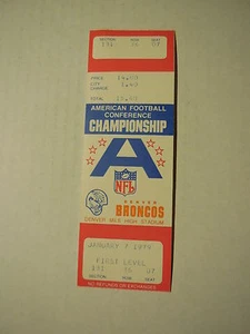1979 AFC CHAMPIONSHIP Unused Broncos TICKET STUB (Voided - Game never played) - Picture 1 of 3