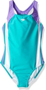 Speedo Girl's Swimsuit One Piece Infinity Splice Thick Strap Sz 16 - Picture 1 of 2