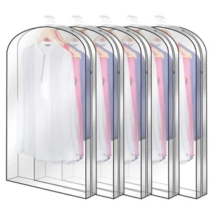 5Pcs 60in Garment Bag Hanging Clothes Dustproof Hanging Clothes Storage Bags US - Picture 1 of 17