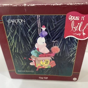 Opus n' Bill GAG GESCHENK Carlton Karten Ornament Bloom County Berkeley Breathed 1999 - Bild 1 von 3