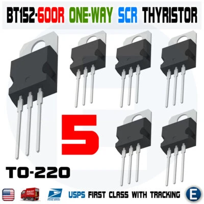 Tiristor unidireccional SCR 600V 20A A 220 5 piezas BT152-600R NXP Foto 1 de 3