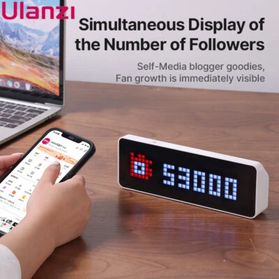 Ulanzi TC001 Pixel Desktop Clock Simultaneous Weather Forecast Pixelated Message - Image 1 of 4