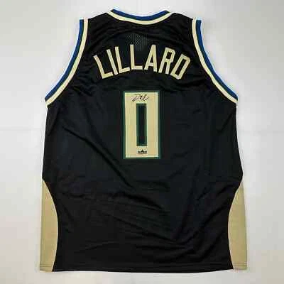 Jersey Facsímil Autografiado Damian Lillard Milwaukee Negro Reimpresión Talla Para Hombres XL Foto 1 de 4