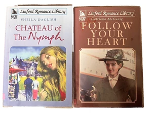 2 Large Print Books Fiction Linford Romance Library Paperbacks Ex Library - Picture 1 of 2