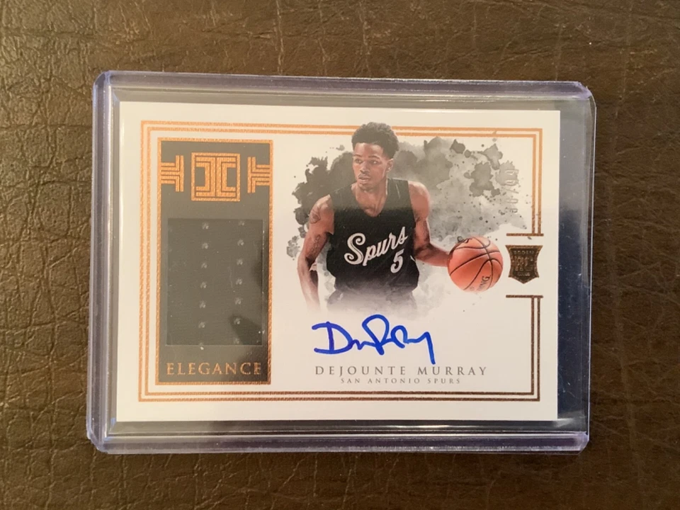 2016-17 Panini Impeccable Dejounte Murray Rookie Patch Auto RC 30/99 - Image 1 of 2
