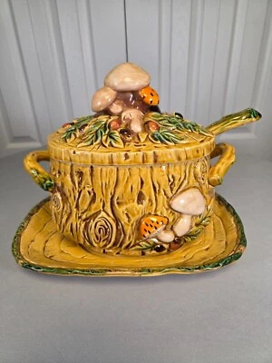 Sopa Touren vintage Lefton Woodland Forest - 4 piezas #6464 - 1970 - Hecha en Japón Foto 1 de 4