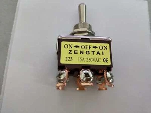 Momentary 20A 125V DPDT 2 Pole Double Throw 6 pin On /Off/ On Toggle Switch - Picture 1 of 2